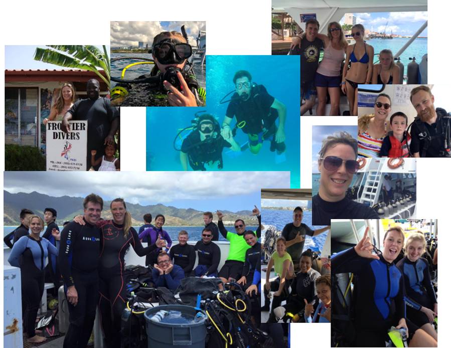 scuba diving family